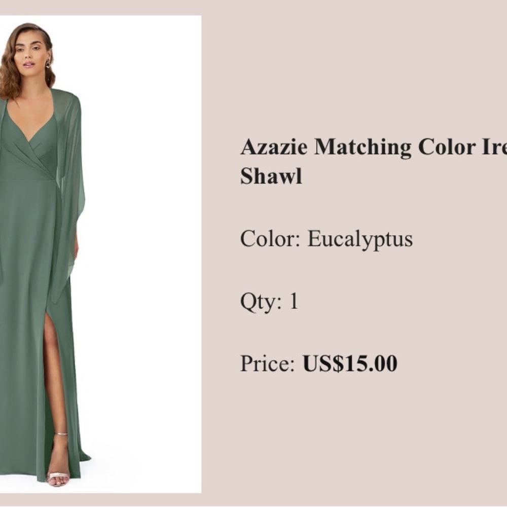 Azazie Eucalyptus Shawl